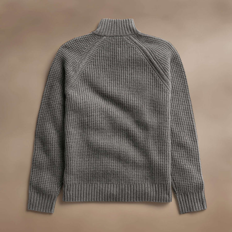 Waffle Half Zip in Granite | James Perse Los Angeles