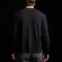 Recycled Brushed Jersey Henley in Black | James Perse Los Angeles 