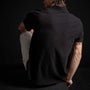 Brushed Jersey Short Sleeve Polo in Black | James Perse Los Angeles