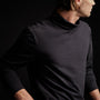 Brushed Jersey Funnel Neck in Black | James Perse Los Angeles 