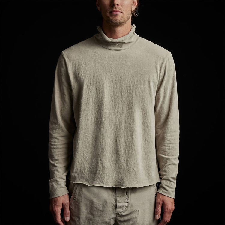 Brushed Jersey Funnel Neck in String Pigment | James Perse Los Angeles 