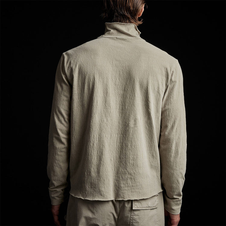 Brushed Jersey Funnel Neck in String Pigment | James Perse Los Angeles 