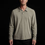 Recycled Brshd Jersey Long Sleeve Polo in Ammo Pigment | James Perse Los Angeles 