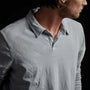 Recycled Brshd Jersey Long Sleeve Polo in Arctic Pigment | James Perse Los Angeles 
