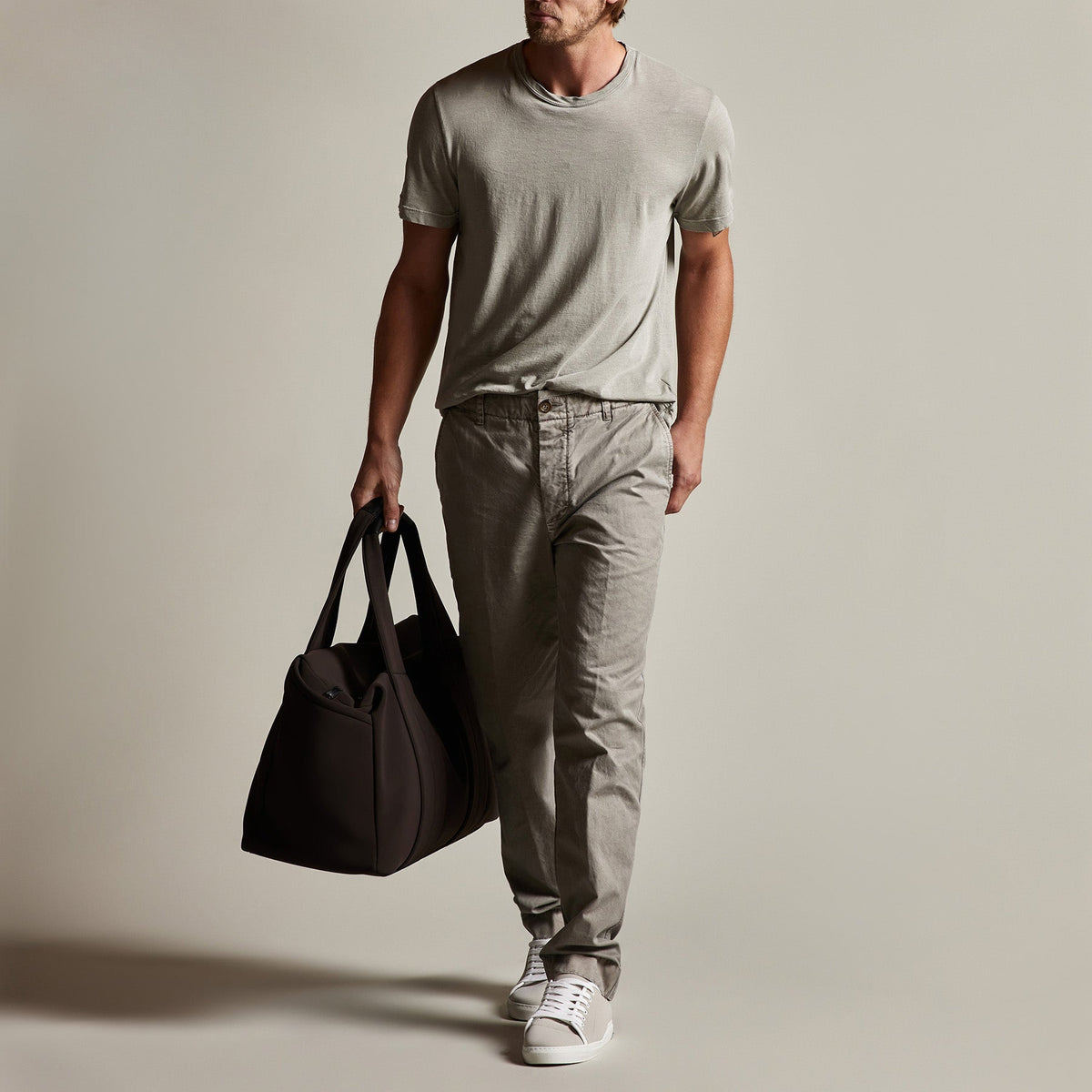 Rigid Canvas Work Pant in Dapple Pigment | James Perse Los Angeles