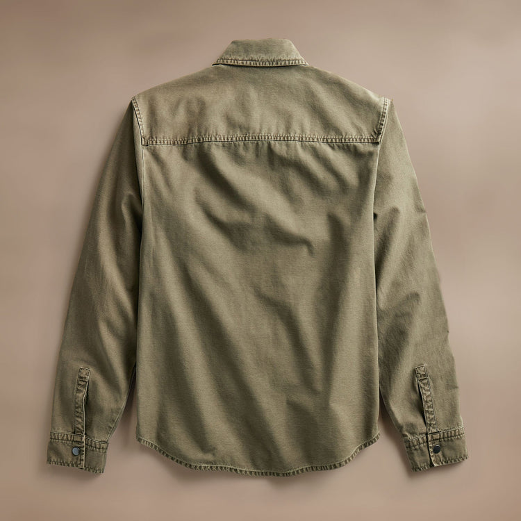 Reverse Cotton Twill Shirt Jacket  in Trooper Pigment | James Perse Los Angeles