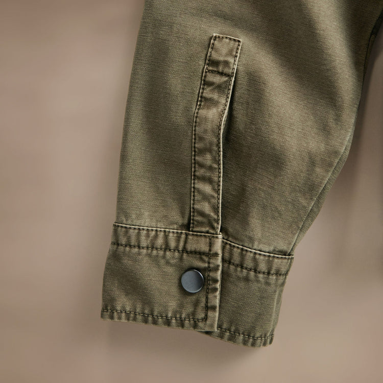 Reverse Cotton Twill Shirt Jacket  in Trooper Pigment | James Perse Los Angeles