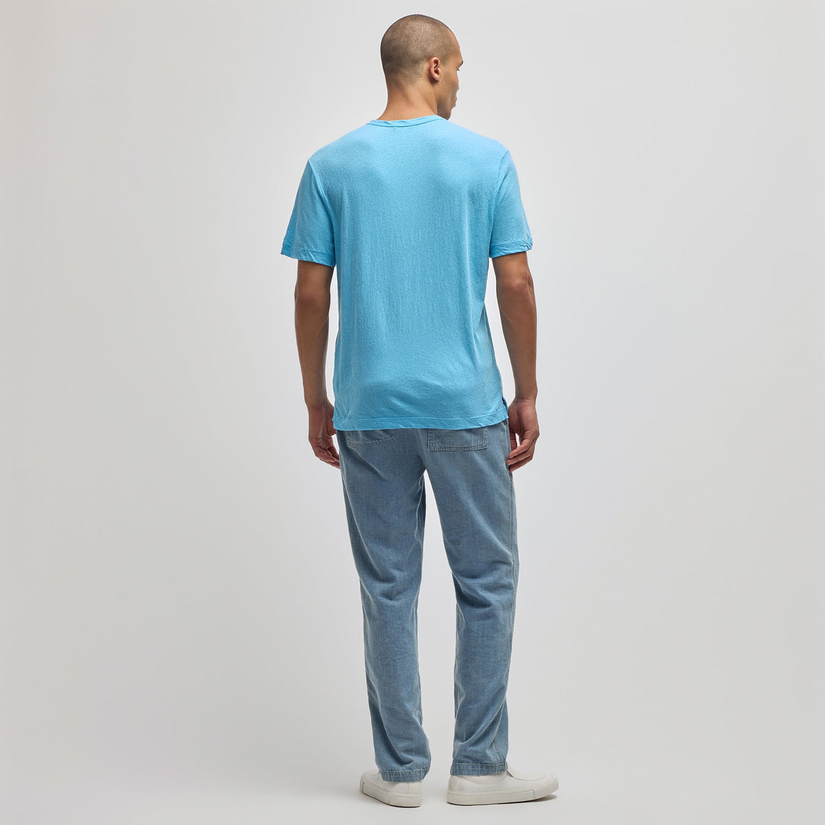 Recycled Cotton Jersey Crew in Marina | James Perse Los Angeles