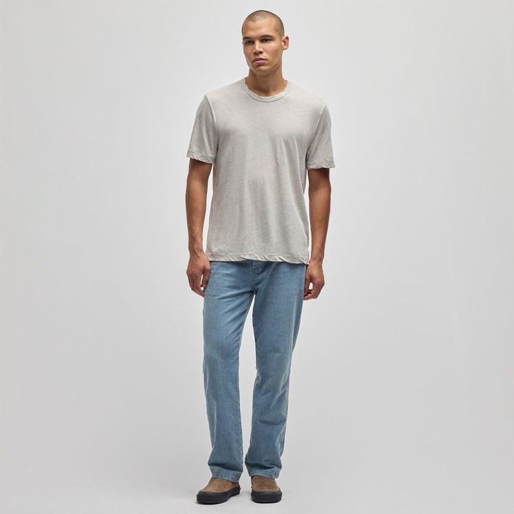 Recycled Cotton Jersey Crew in Salt | James Perse Los Angeles