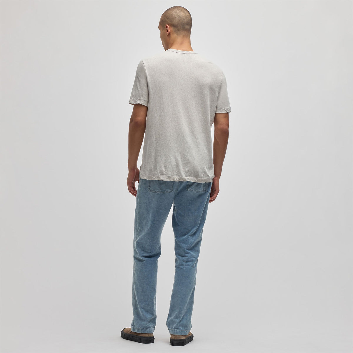 Recycled Cotton Jersey Crew in Salt | James Perse Los Angeles