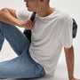 Recycled Cotton Jersey Crew in White | James Perse Los Angeles