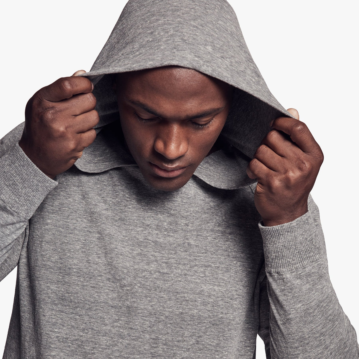 Recycled Cotton Hooded Sweater In Charcoal | James Perse Los Angeles