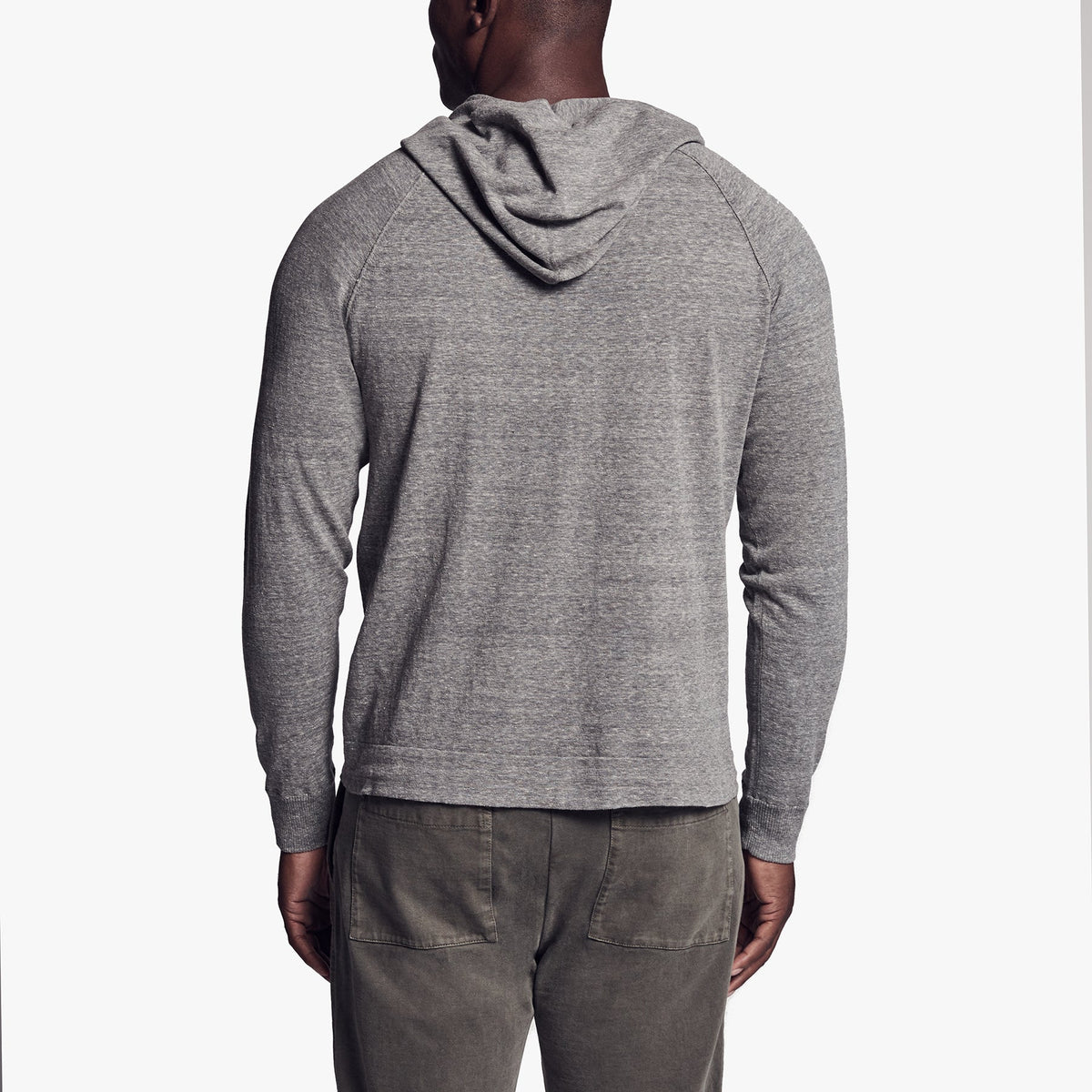 Recycled Cotton Hooded Sweater In Charcoal | James Perse Los Angeles