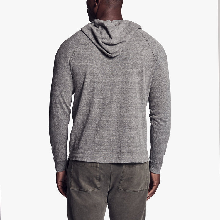 Recycled Cotton Hooded Sweater In Charcoal | James Perse Los Angeles