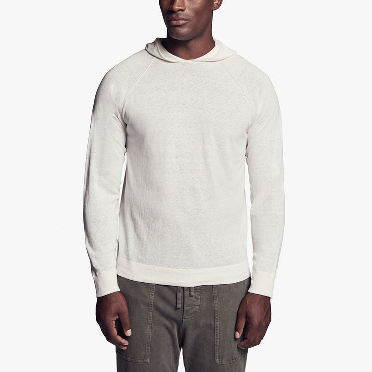 Recycled Cotton Hooded Sweater In Cotton | James Perse Los Angeles