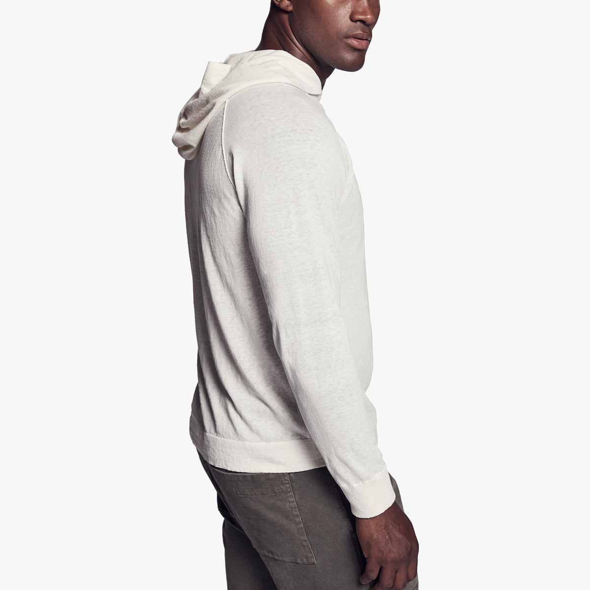 Recycled Cotton Hooded Sweater In Cotton | James Perse Los Angeles