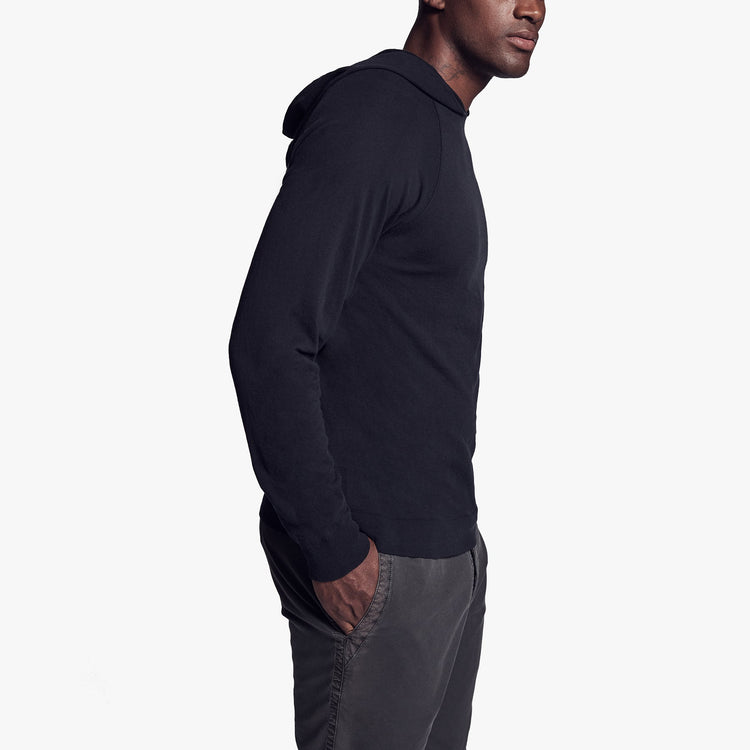 Recycled Cotton Hooded Sweater In French Navy | James Perse Los Angeles
