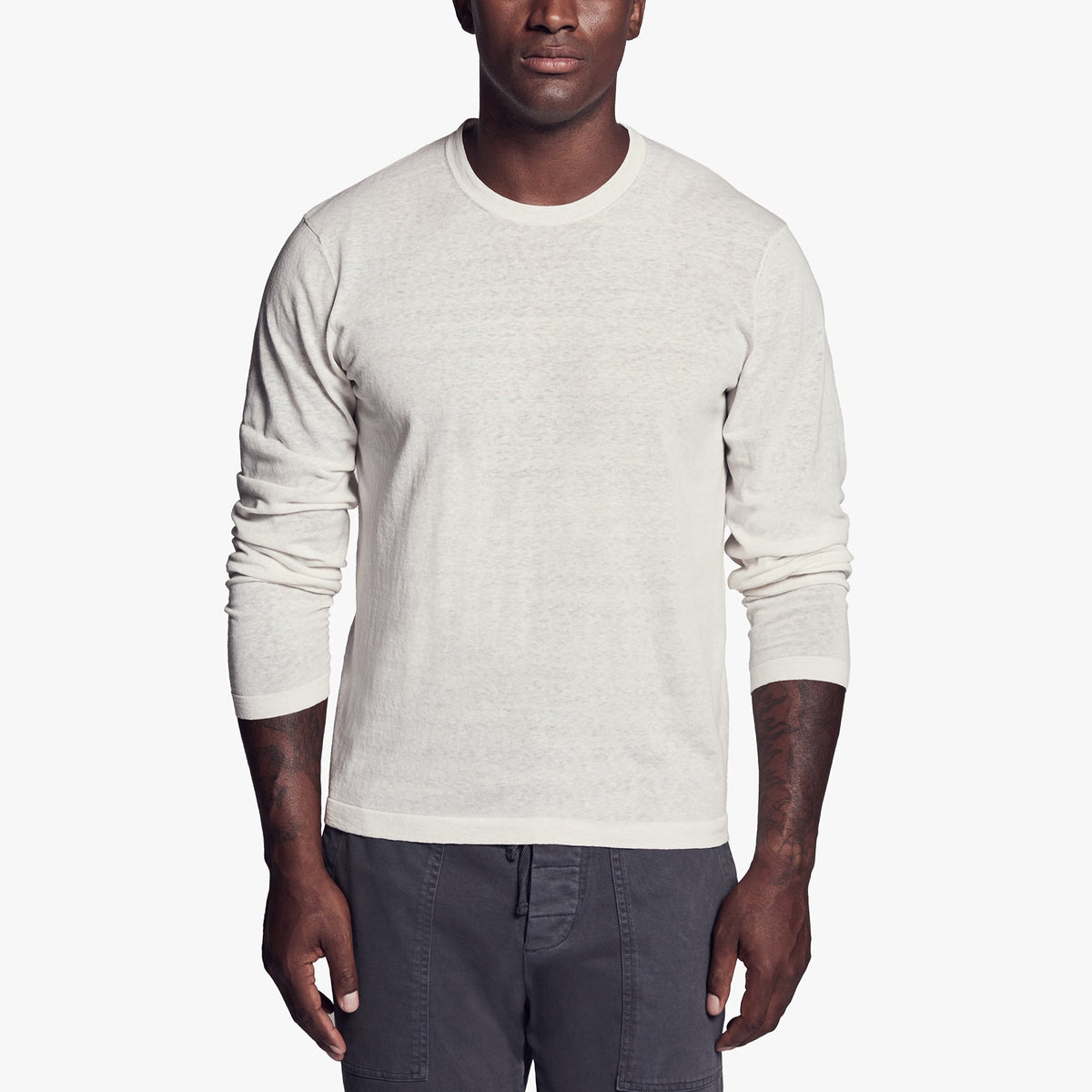Recycled Cotton Crew Neck Sweater In Cotton | James Perse Los Angeles