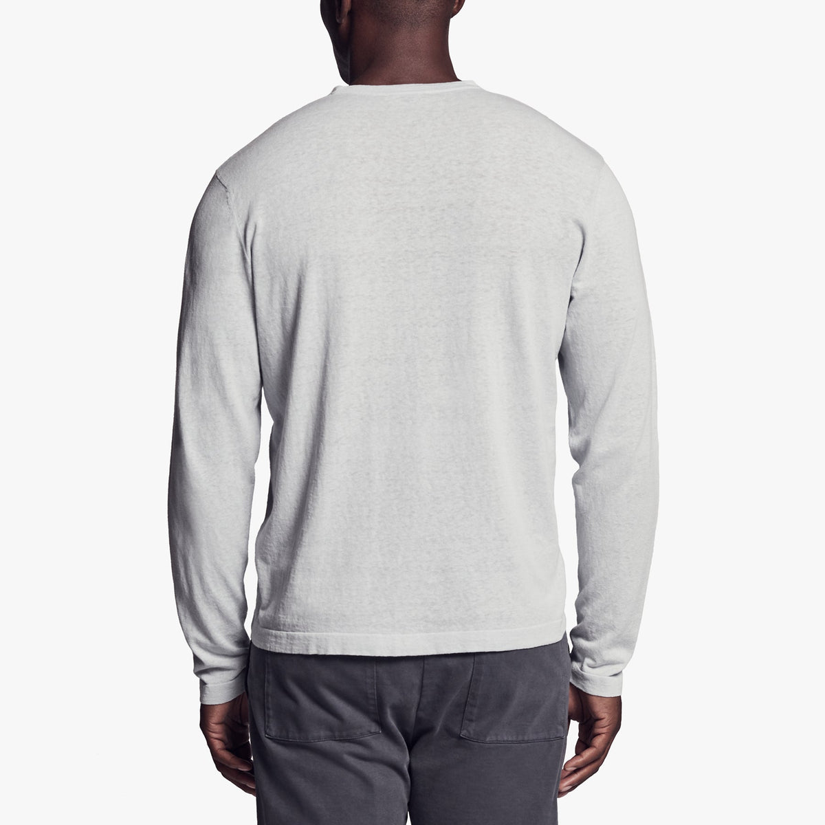 Recycled Cotton Crew Neck Sweater In Grey Glacier | James Perse Los Angeles