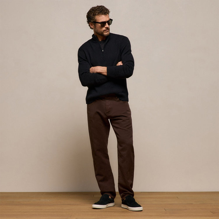 Classic Cotton Linen Twill Pant in Bark Pigment | James Perse Los Angeles