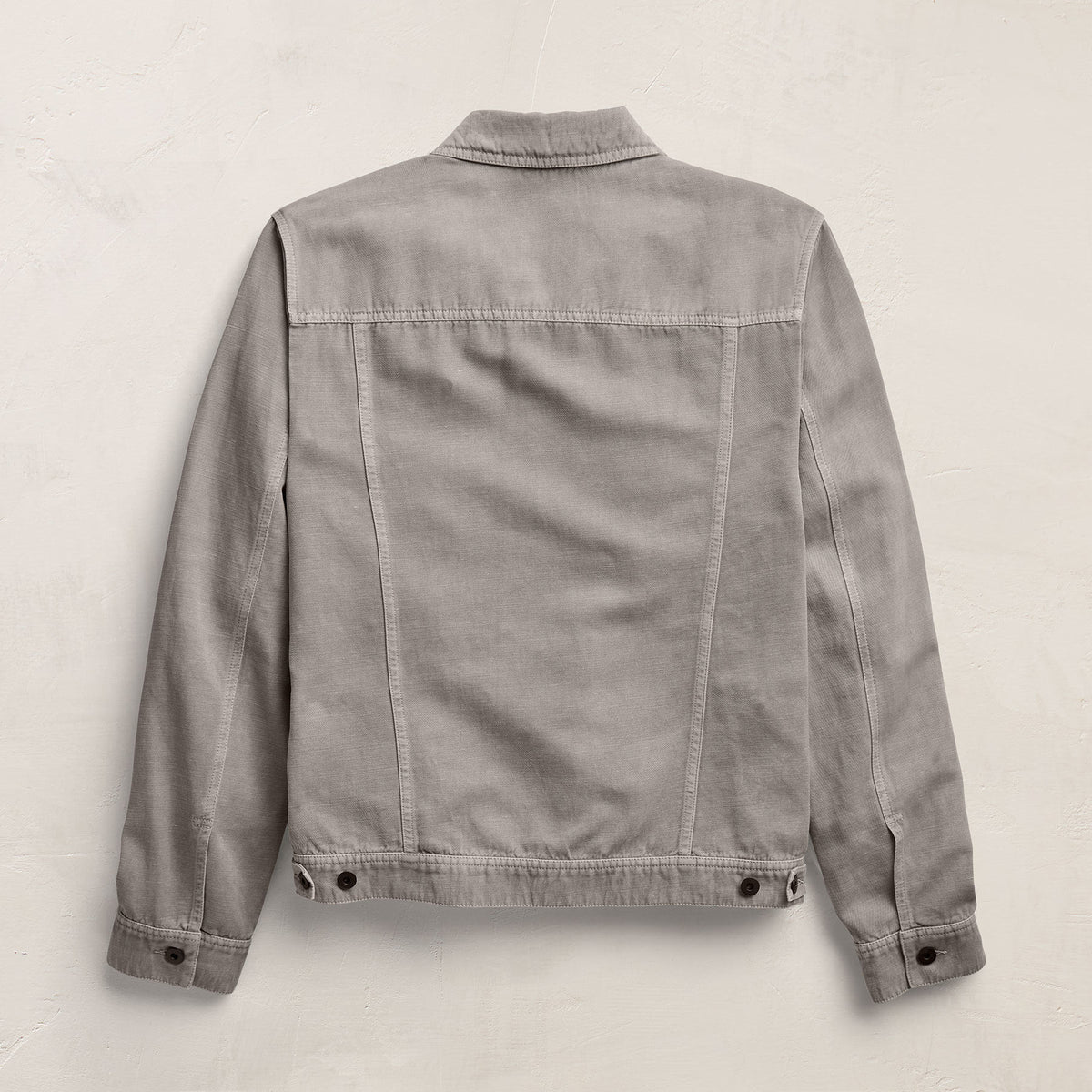 Cotton Linen Twill Trucker Jacket in Fog Pigment | James Perse Los Angeles