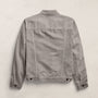 Cotton Linen Twill Trucker Jacket in Fog Pigment | James Perse Los Angeles
