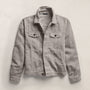 Cotton Linen Twill Trucker Jacket in Fog Pigment | James Perse Los Angeles