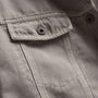 Cotton Linen Twill Trucker Jacket in Fog Pigment | James Perse Los Angeles