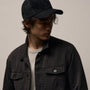 Cotton Linen Twill Trucker Jacket in Magma Pigment | James Perse Los Angeles