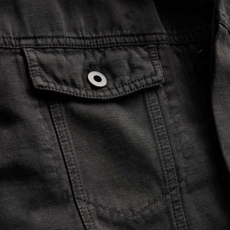 Cotton Linen Twill Trucker Jacket in Magma Pigment | James Perse Los Angeles