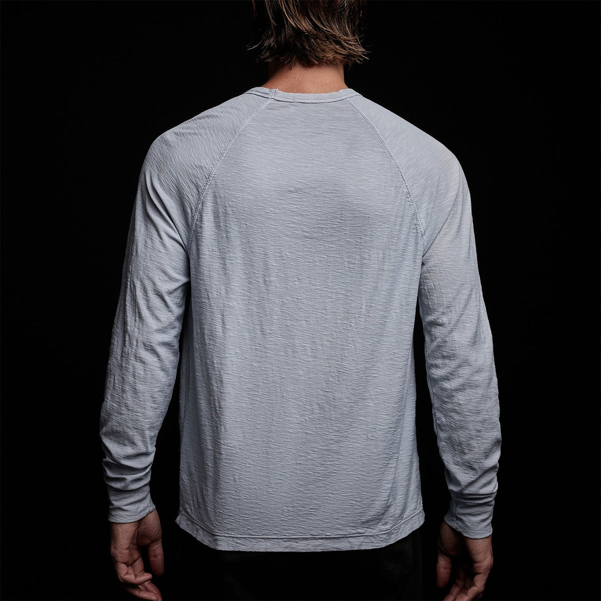 Inside Out Raglan Crew in Blue Fog Pigment | James Perse Los Angeles