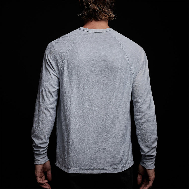 Inside Out Raglan Crew in Blue Fog Pigment | James Perse Los Angeles