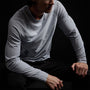 Inside Out Raglan Crew in Blue Fog Pigment | James Perse Los Angeles