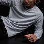 Inside Out Raglan Crew in Blue Fog Pigment | James Perse Los Angeles