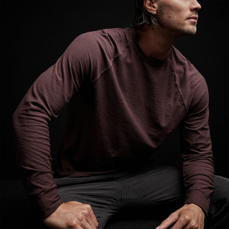 Inside Out Raglan Crew in Dahlia | James Perse Los Angeles