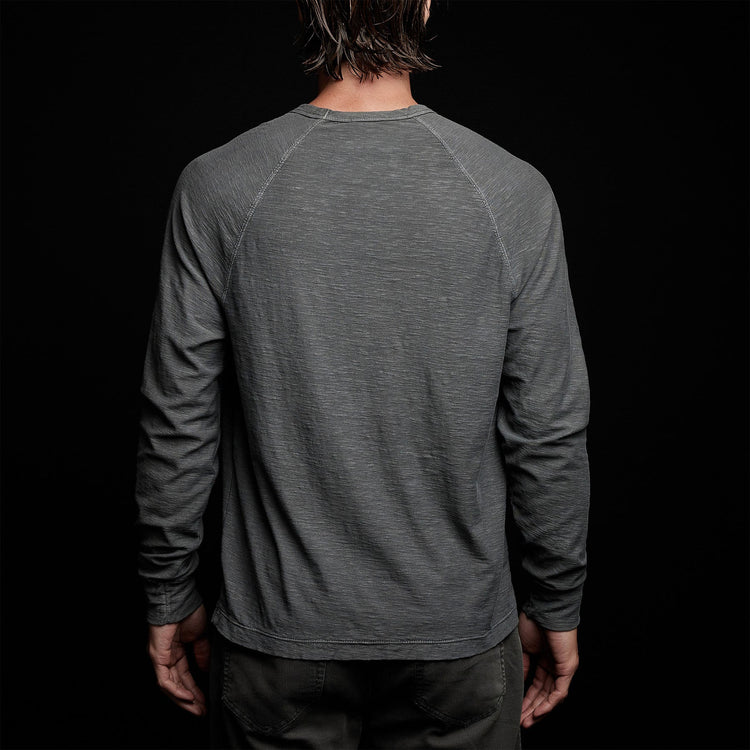 Inside Out Raglan Crew in Fin Pigment | James Perse Los Angeles
