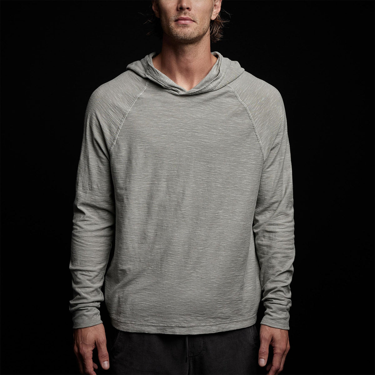 Inside Out Raglan Hoody in Concrete Pigment | James Perse Los Angeles