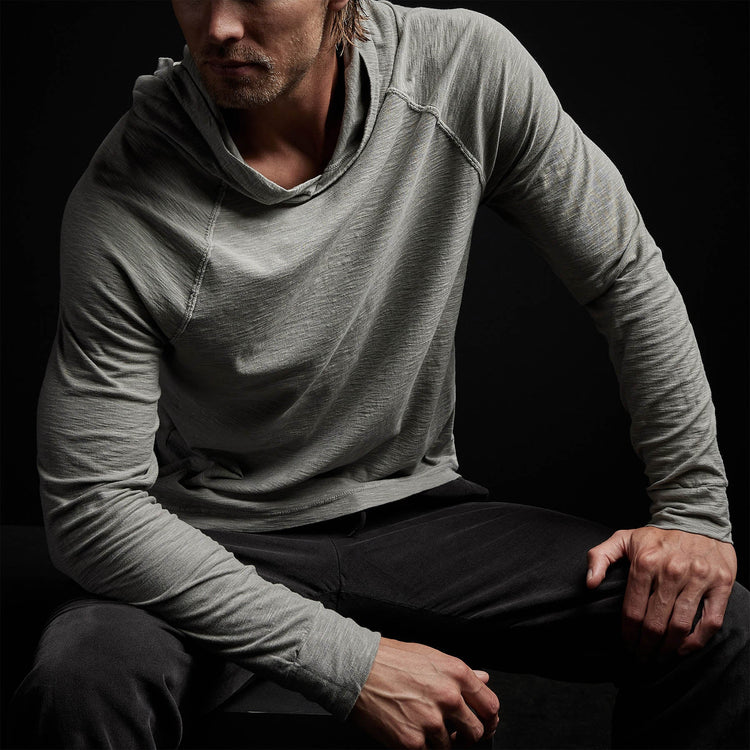 Inside Out Raglan Hoody in Concrete Pigment | James Perse Los Angeles