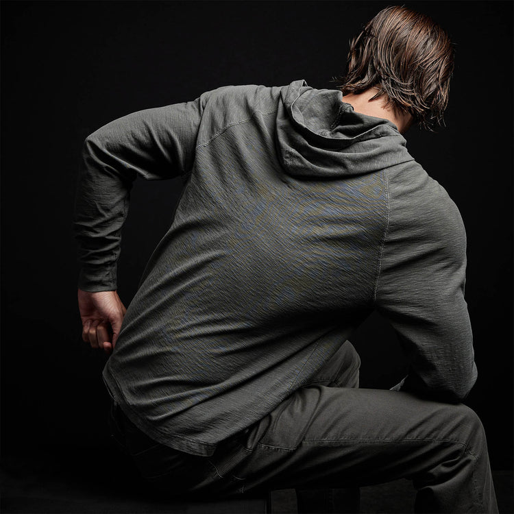 Inside Out Raglan Hoody in Fin Pigment | James Perse Los Angeles