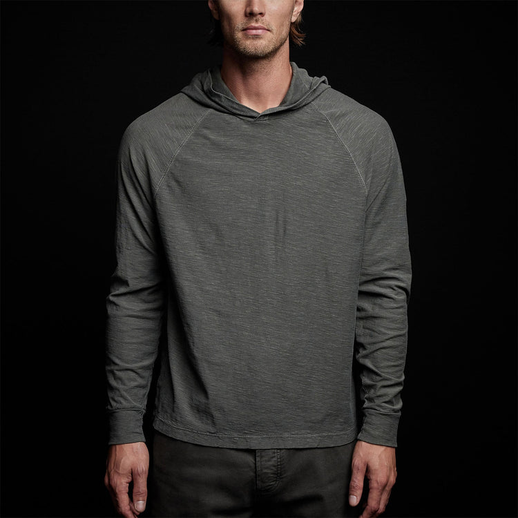 Inside Out Raglan Hoody in Fin Pigment | James Perse Los Angeles