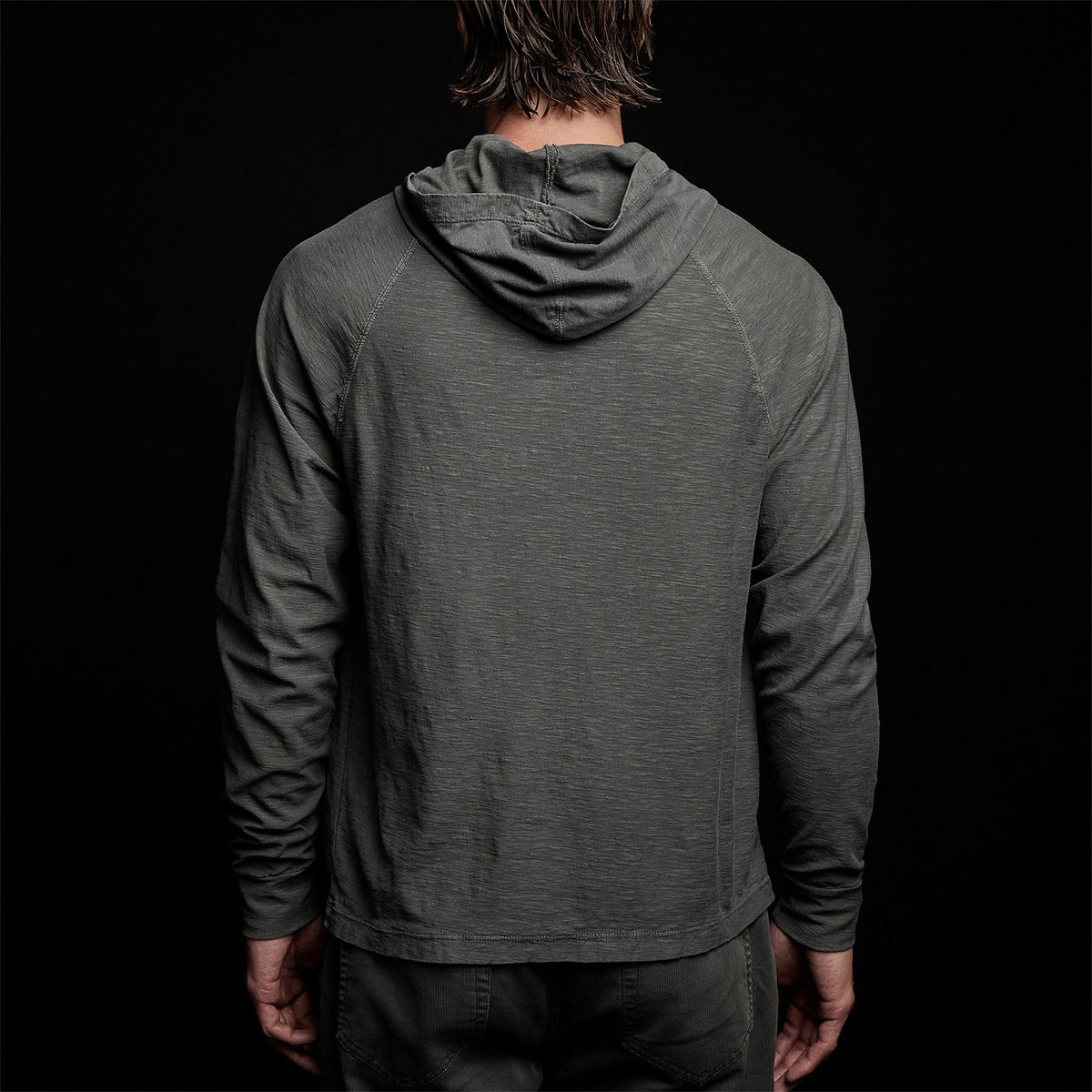 Inside Out Raglan Hoody in Fin Pigment | James Perse Los Angeles