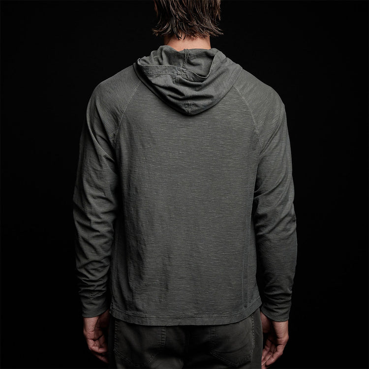 Inside Out Raglan Hoody in Fin Pigment | James Perse Los Angeles