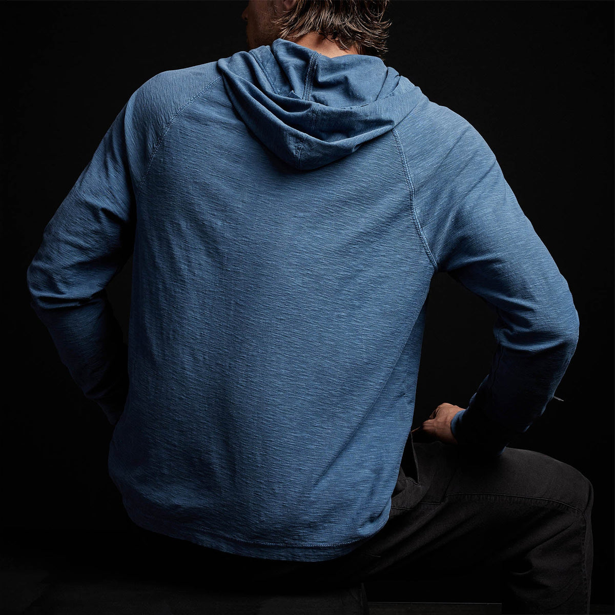 Inside Out Raglan Hoody in Lake Pigment | James Perse Los Angeles