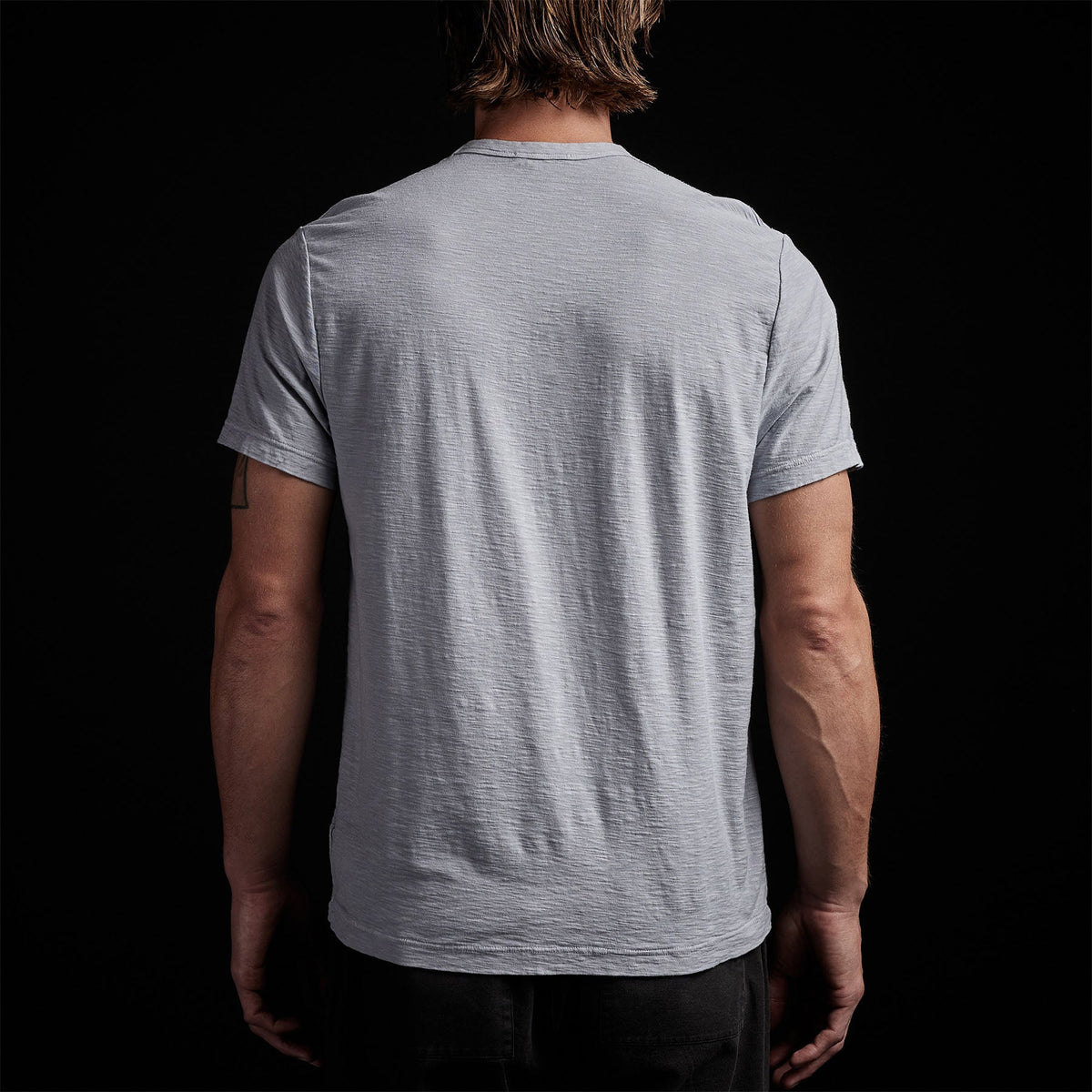 Inside Out Short Sleeve Crew in Blue Fog Pigment | James Perse Los Angeles