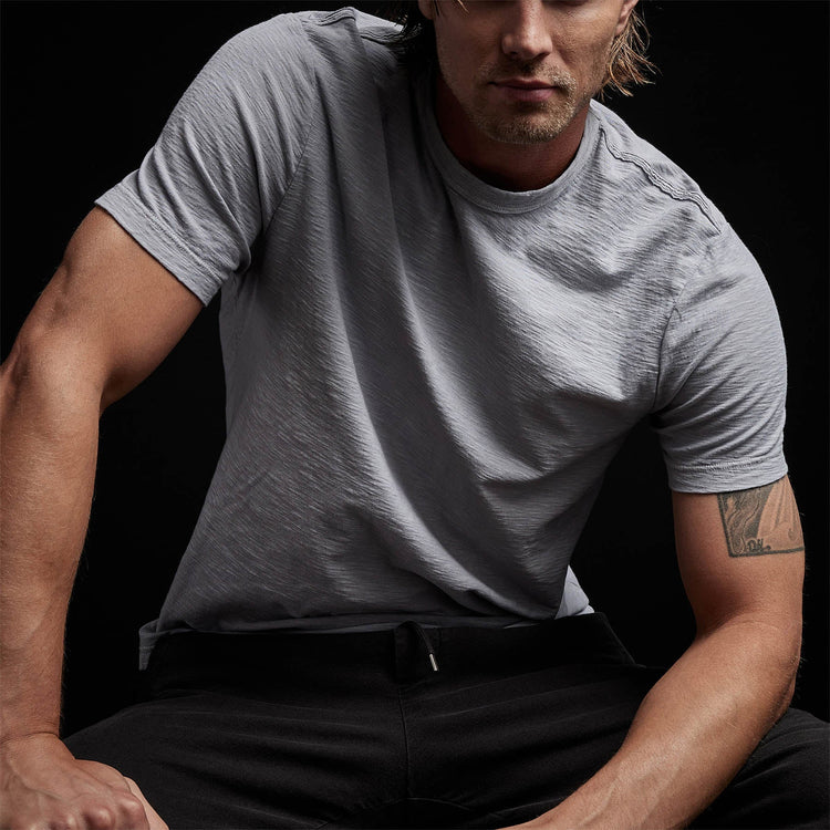 Inside Out Short Sleeve Crew in Blue Fog Pigment | James Perse Los Angeles
