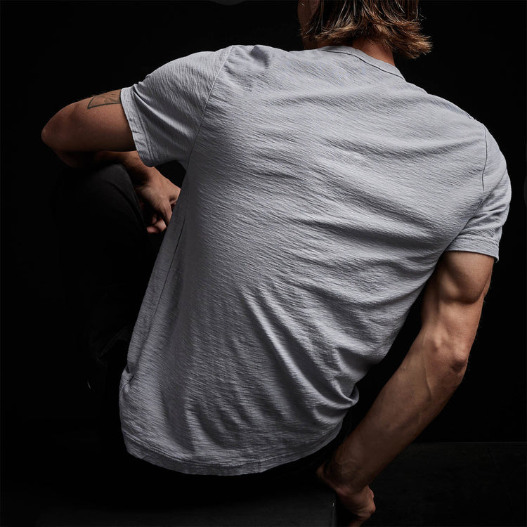 Inside Out Short Sleeve Crew in Blue Fog Pigment | James Perse Los Angeles