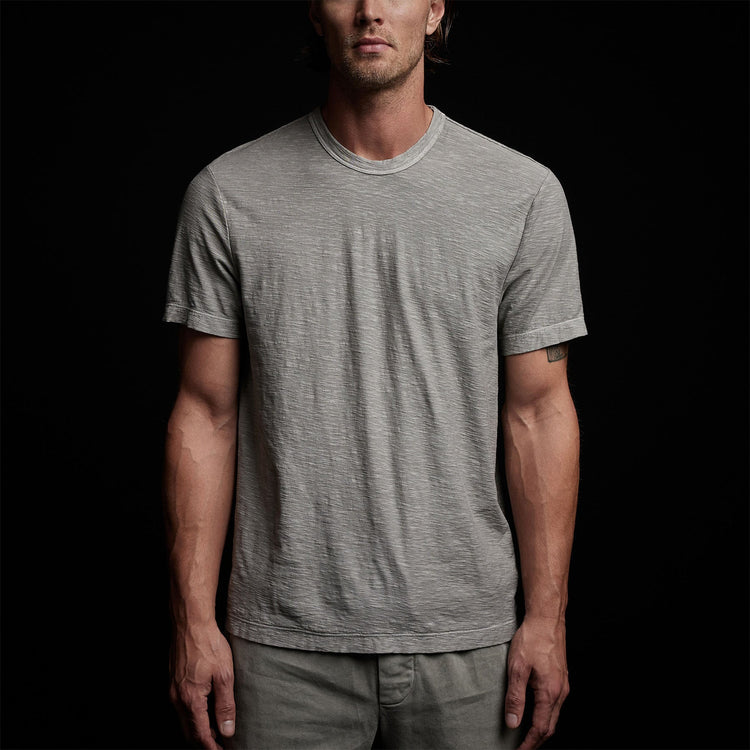 Inside Out Short Sleeve Crew in Concrete Pigment | James Perse Los Angeles