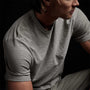 Inside Out Short Sleeve Crew in Concrete Pigment | James Perse Los Angeles