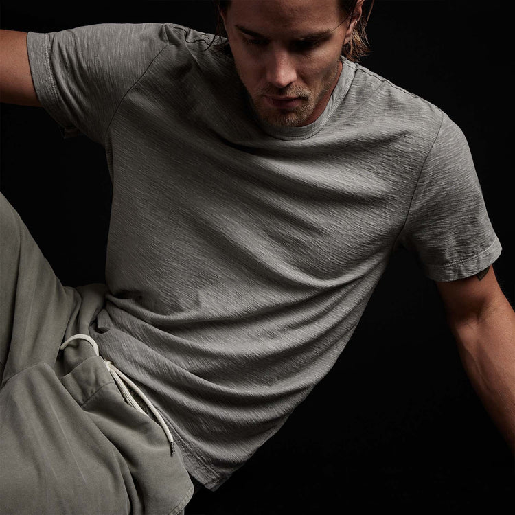 Inside Out Short Sleeve Crew in Concrete Pigment | James Perse Los Angeles
