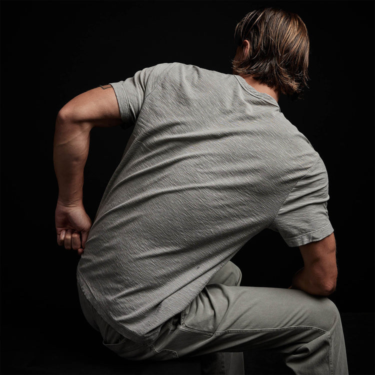 Inside Out Short Sleeve Crew in Concrete Pigment | James Perse Los Angeles